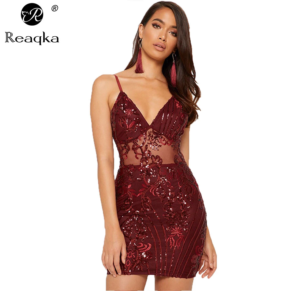 red sequin dress midi