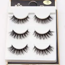 3D толстый черный крест накладные макияж ресниц 3 пары длинные Искусственные ресницы, удлинение
