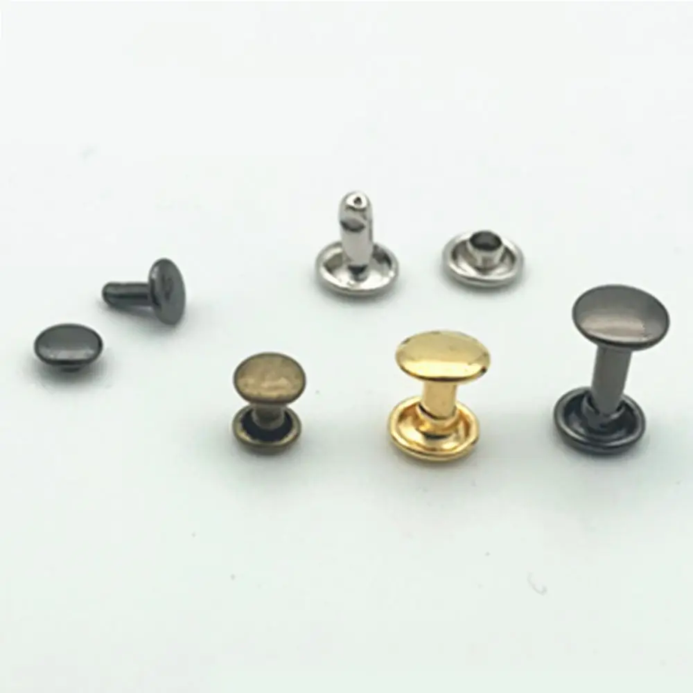 100 компл./лот заклепки для одежды двусторонние круглые шипы обуви ремня сумки в