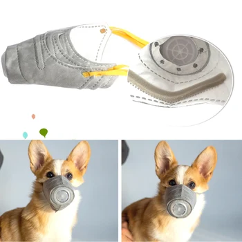 

3Pcs Dog Muzzles Dustproof Breathing Mask Soft Reusable PM2.5 Respiratory Filter Anti Virus Pet Dogs Cat Protection Masks