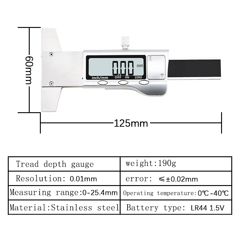 Промышленный Класс Нержавеющая сталь цифровой шины для легковых автомобилей Шины измеритель глубины протектора измеритель измерительный инструмент протектора тормозные колодки для обуви шин