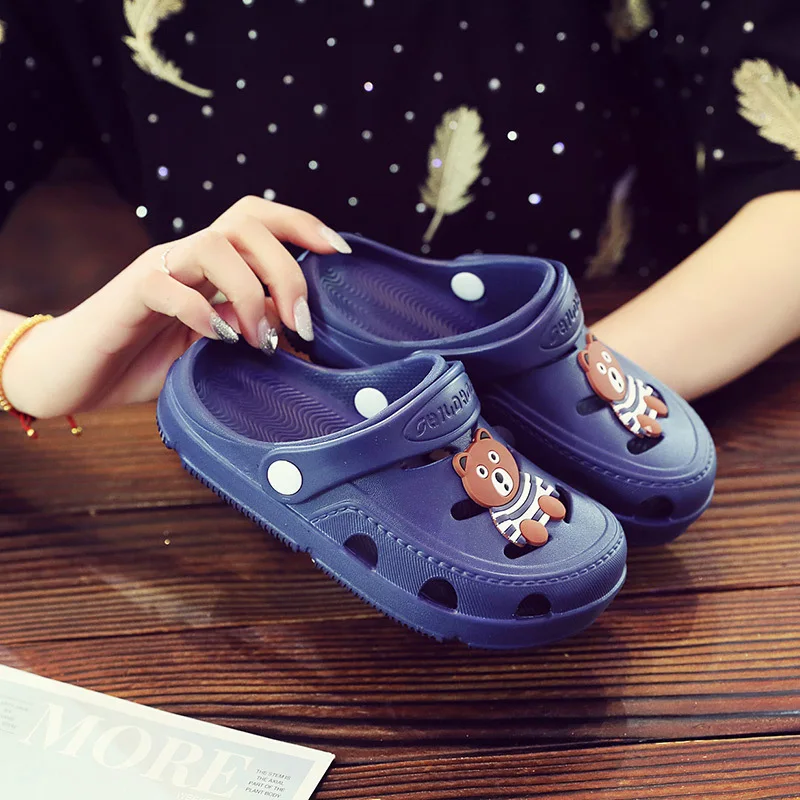 

Baby Hole Shoes 2020 Summer New Children Nice Non -slip Soft Floor 1-7 Years Old Boys Girls Beach Cartoon Animation Sandals