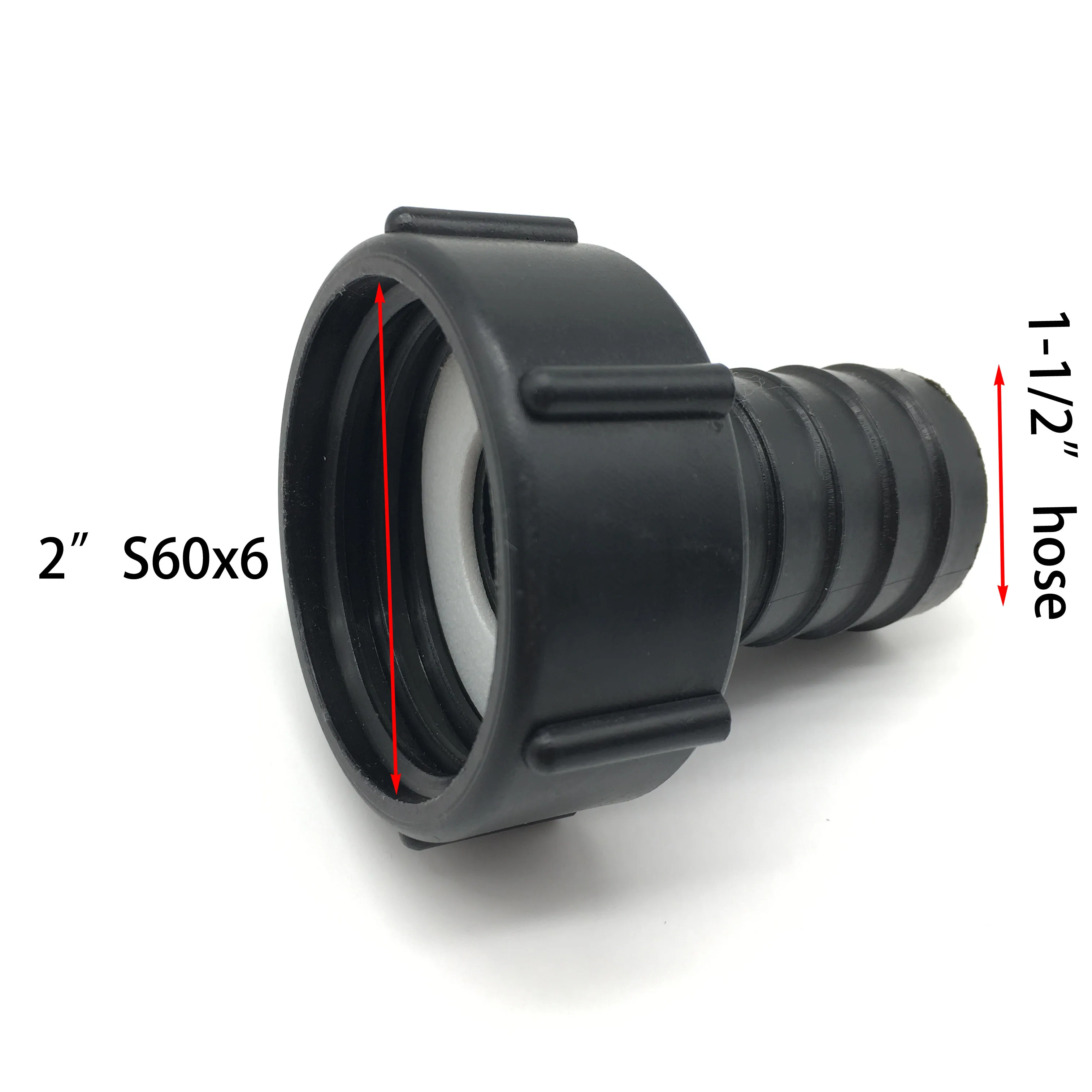 Полипропиленовый IBC адаптер 2 &quot 1/2&quot(38 мм) гнездо S60X6 к шлангу соединитель фитинг