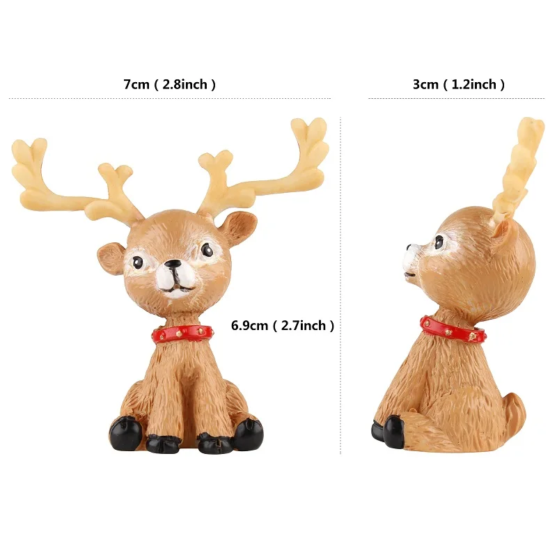 Little Cute Reindeer Cake Toppers Christmas Party Deer Cake Decoration Baby Shower Wedding Birthday Supplies Free Shipping
