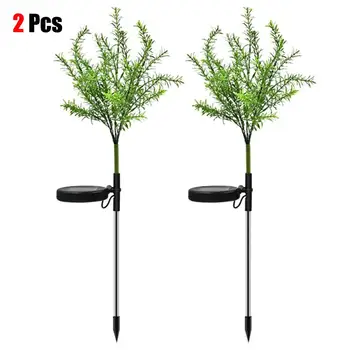 

2pcs/Set Solar Tree Light 15 LEDs Garden Light Outdoor Landscape Lawn Lamp Waterproof Led Solar Lamp For Patio Christmas Tree