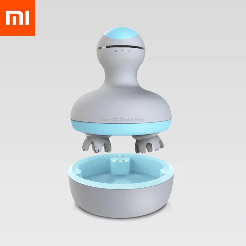 Xiaomi Мини-Массажер Для Головы 3D стерео массаж двухсторонний объемный четырехколесный вращение 6 видов массажа ручной массажный инструмент
