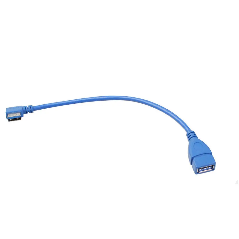 USB 3.0 Male to Female Super Speed Computer USB3.0 Extension Cable Left and Right Angle Black extending cable | Электроника