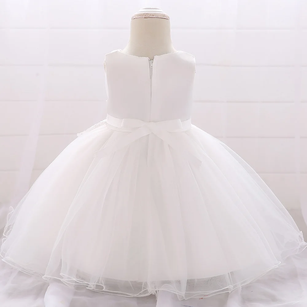 

0-24M Toddler Bridesmaid Baptism Dress Party Dresses Newborn Girl Clothes Lace 1st Birthday Princess Palace Princess Dress