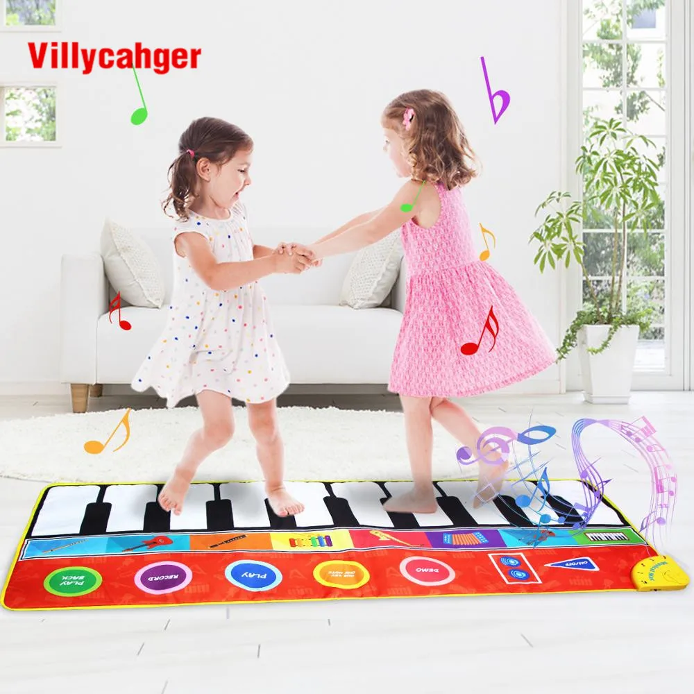 148 x 60cm Big Size Musical Play Mat with Instrument Voices Dancing