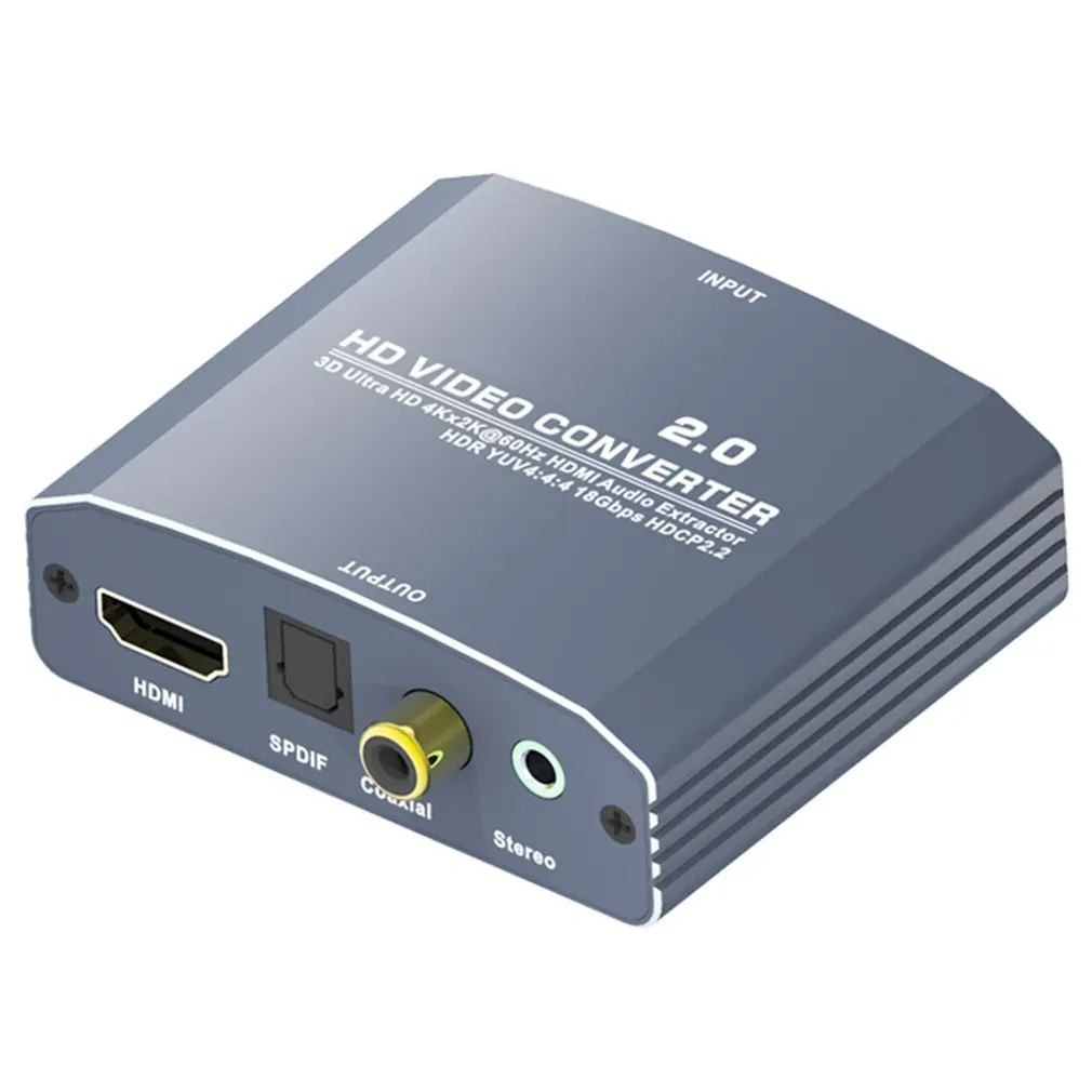 3D Ultra HD 4Kx2K@ 60 Гц HDMI аудио экстрактор SPDIF+ коаксиальный+ 3,5 мм стерео Поддержка 480i/p 576i/p 720p 1080i/p 4K x 2K разрешение