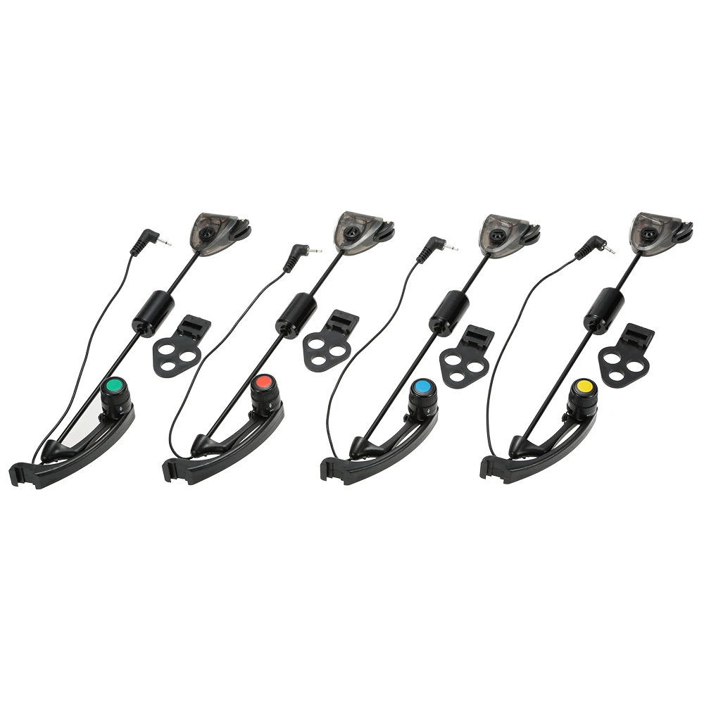 

4Pcs/set LED Carp Fishing Swinger Illuminated Swinger Set Bite Indicator Hanger Sensor Fishing Tackle Accessories