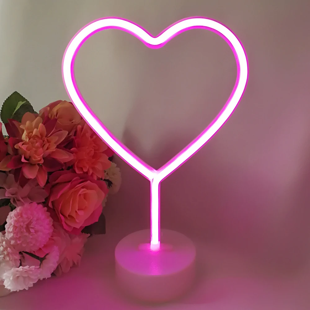

Hot Neon Lamp LED Light with Holder Base for Party Supplies Removable Home Table Decoration Lamp for Kids Room Night Light 11 St