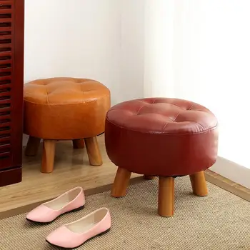 

Solid Color Stool, Imitation Leather Stool, Shoe Stool, Fashion Creative Sofa Stool