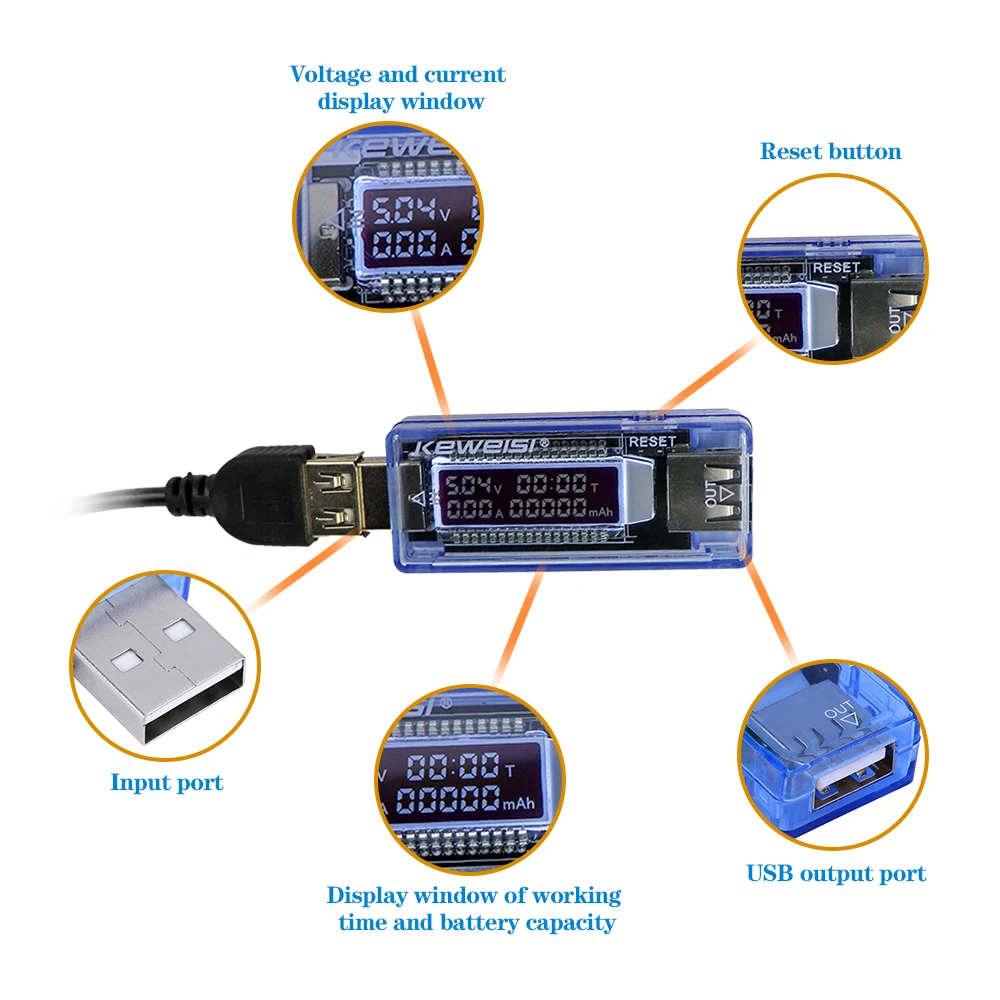 Измеритель Напряжения тока тестер емкости аккумулятора USB измеритель напряжения