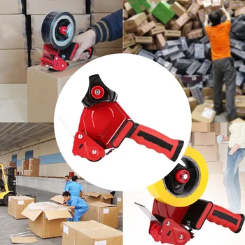

Tool Handheld Labor Saving Packaging Tape Dispenser Machine Carton Ergonomic Portable Home Holder Sealing Packer Manual Cutter