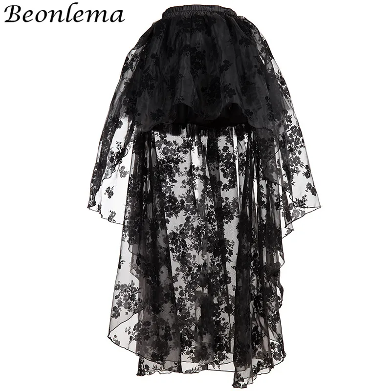 Beonlema, длинная юбка, для женщин, готический стиль, макси, сексуальные черные юбки, сетка, готическая юбка-пачка, для девушек, вечерние, на Хэллоуин, одежда, S-2XL