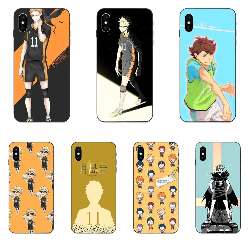 Мягкий симпатичный из ТПУ кожи аниме Tsukishima Кей Haikyuu для Galaxy A3 A5 A6 A6s A7 A8 A9 A10 A20E A30 A40