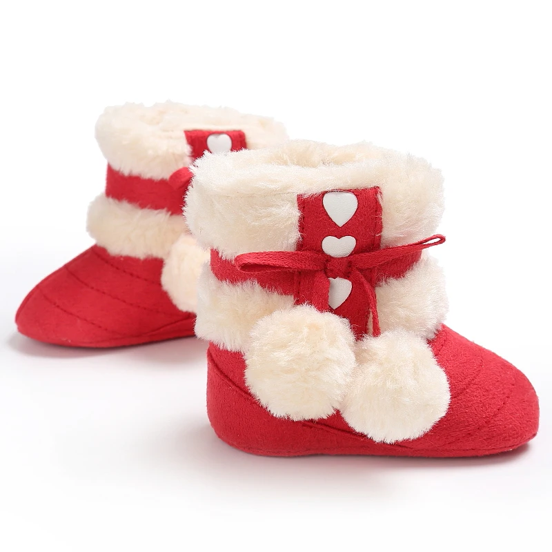 7 цветов, Осенние Зимние очаровательные детская обувь для малышей, теплая обувь для маленьких девочек, мягкая обувь с подошвой для кроватки, зимние теплые ботинки для новорожденных