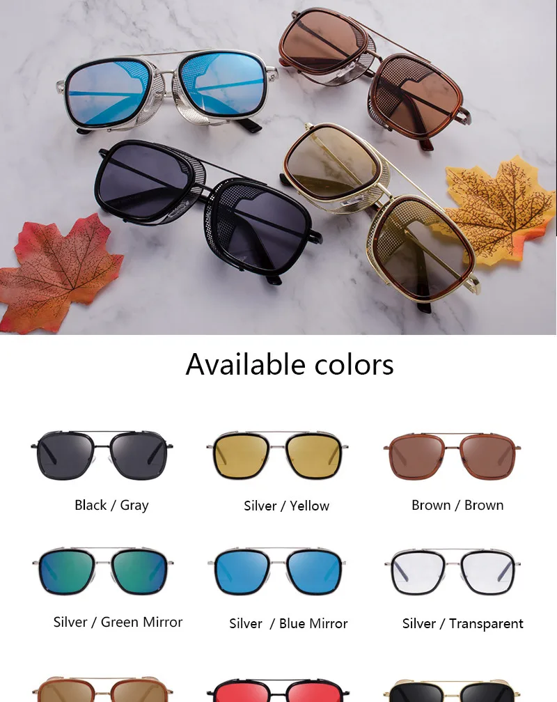 AIMISUV Ретро квадратные металлические солнцезащитные очки для мужчин стимпанк брендовые дизайнерские солнцезащитные очки для женщин Oculos De Sol Shades UV защита