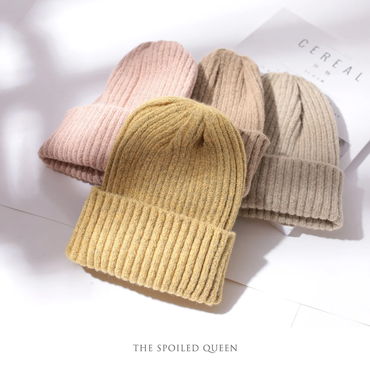 Candy Color Beanie Hat For Women Winter Hat Knitted Imitation Cashmere Skullies Warm Soft Bonnet Cap Female Hats For Girl Gorros new era skully beanie