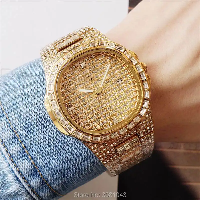 iced out pocket watch