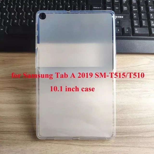 TPU Чехол для Samsung Galaxy Tab A SM-T510 SM-T515 T510 T515 Smart Stand Cover для TabA 10,1 слот для карт чехол для планшета+ пленка+ ручка - Цвет: TPU