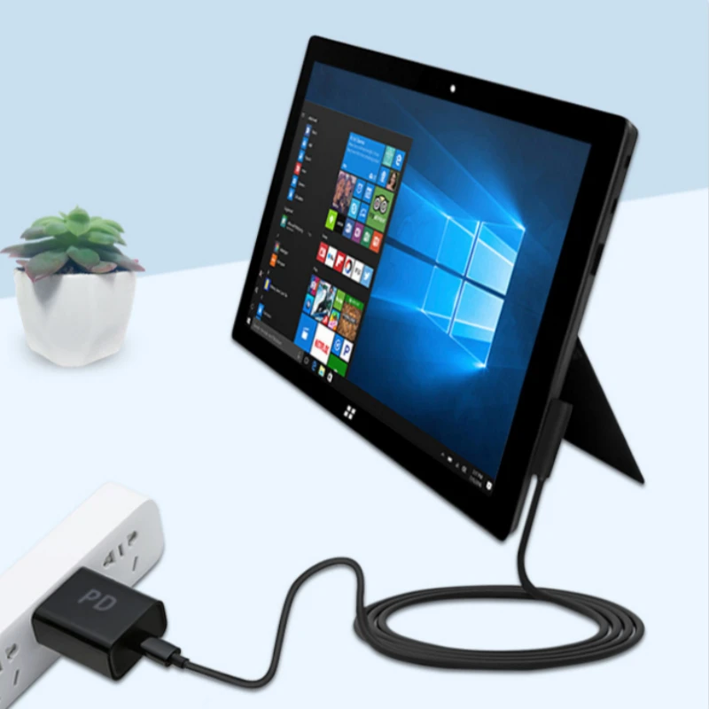 12V USB Type C PD Power Supply Charger Adapter Charging Cable Cord Dc Plug Converter for Microsoft Surface Pro 1/2
