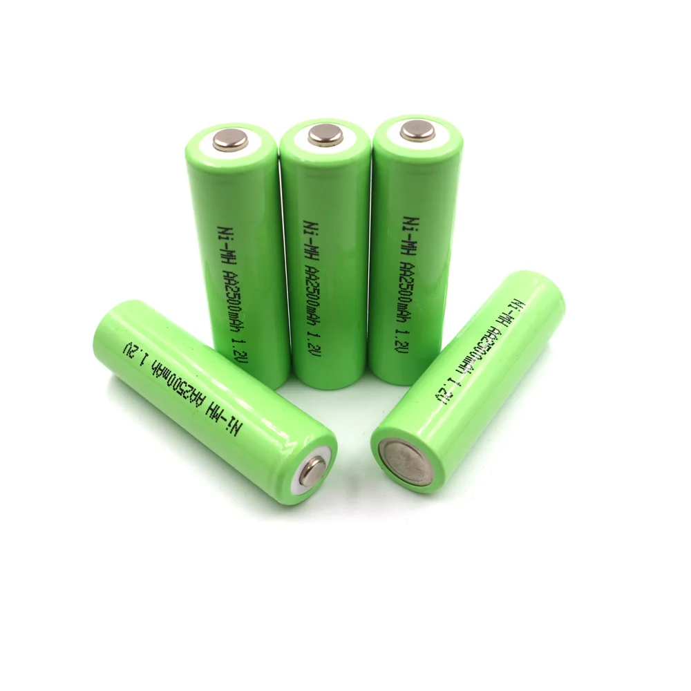 AA 2500mAh 4 шт. 2.5Ah перезаряжаемая батарея Ni-MH аккумуляторные батареи камера игрушечные часы фонарик дистанционное управление