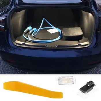 

4Pcs LED Interior Light Bulbs Easy Plug Replacement Indoor Trunk Light For Tesla