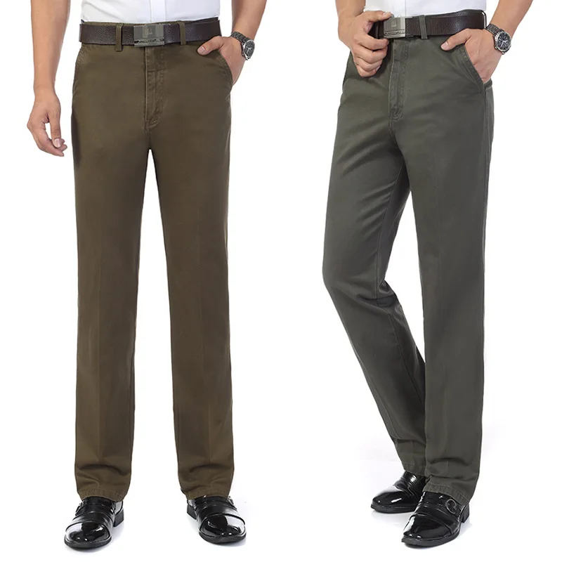 

Autumn Middle-aged Casual Pants Loose Straight Large Size Middle-aged Suit Pants 40-Year-Old 50 Daddy Clothes Trousers