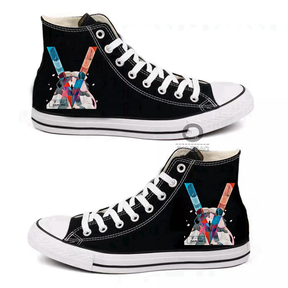 

15 Style Unisex Anime DARLING in the FRANXX 002 Zero Two Lovers Casual 3D plimsolls Canvas shoes Cosplay Shoes