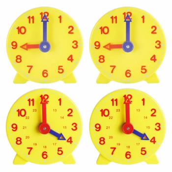 

10cm Two Pointer Clock Model Child Toys Early Learning Time Montessori Toy