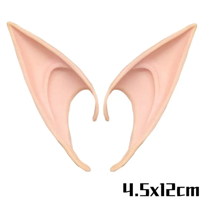 natural 12cm 1 пара Латекс тайна длинное в виде ангела, эльфа уши маска Косплэй уши для Хэллоуина половина Вечерние Маски костюм реквизит - Цвет: natural 12cm