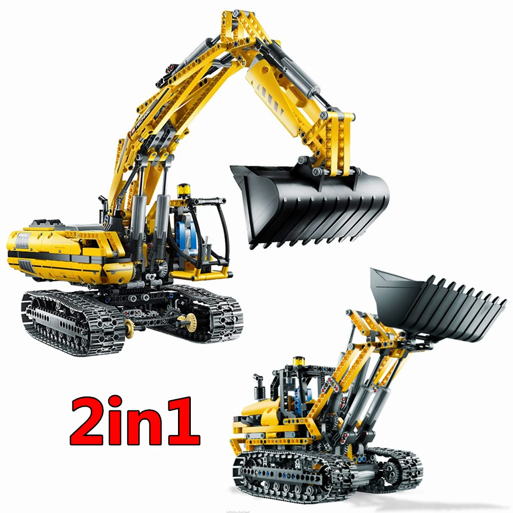 DHL 20007 Technic автомобиль серии совместим с 8043 модель экскаватора строительный комплект блоки кирпичный мотор игрушка для детей в подарок модель