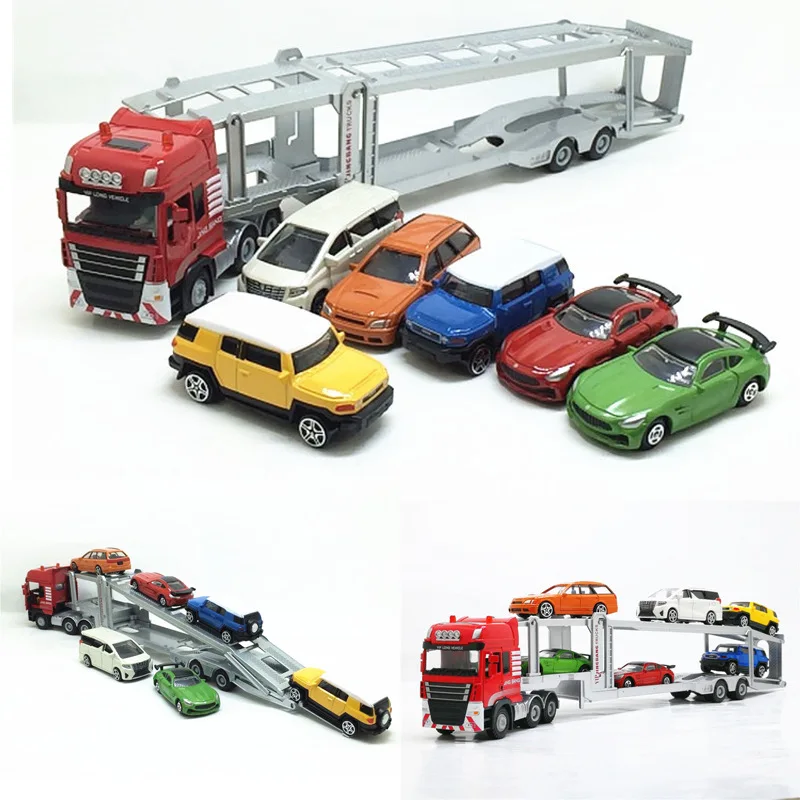 

YMH SKU75374 Double-layer transport vehicle model of alloy automobile