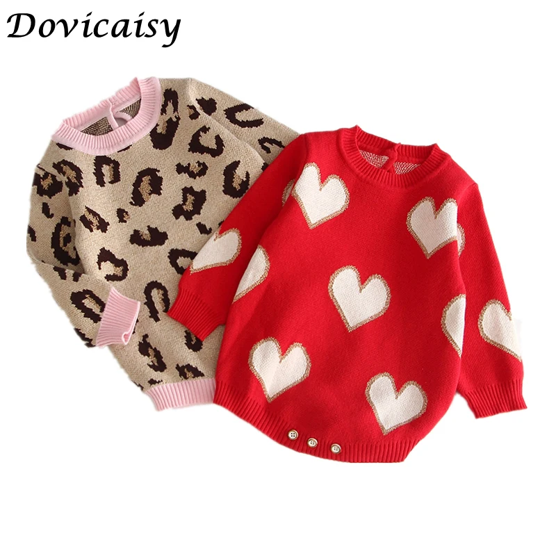 Autumn Knitted Baby Romper warm Infant Clothes Girl Jumpsuit Cotton Newborn Baby Girl Romper Toddler Infant Girls Clothes
