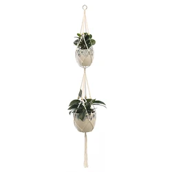 Handmade Macrame Plant Hanger Pot Holder Pot Tray/pot Hanger Pot Tray for Wall Decoration Countyard Macrame Wall Hanging