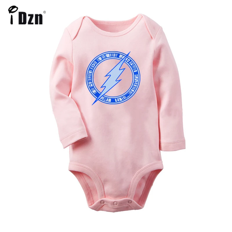 DC Comical the Flash Symbol, супергерой, Перфорированный Круглый стрела, боди для новорожденных, ползунки для малышей, комбинезон с длинными рукавами, одежда - Цвет: JcBaby2102PC
