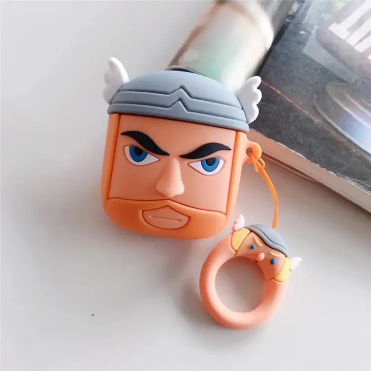 Супергероя Superman Spiderman Batman Капитан Америка Косплэй Apple гарнитура для airpods чехол Крышка защитный силиконовый чехол - Цвет: 4