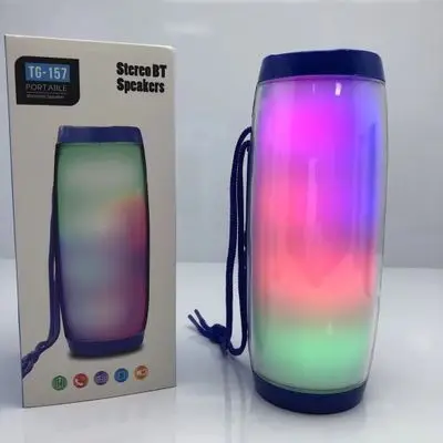 

TG157 Colorful Pulsation Wireless Bluetooth Speaker Outdoor Colorful Light Card Instert Bluetooth Speaker Creative Gifts Wholesa
