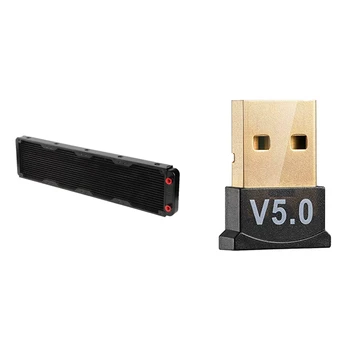 

1Pcs 480Mm 18 Tubes Aluminum Computer G1/4 Thread Radiator & 1Pcs Usb Bluetooth 5.0 Adapter Wireless