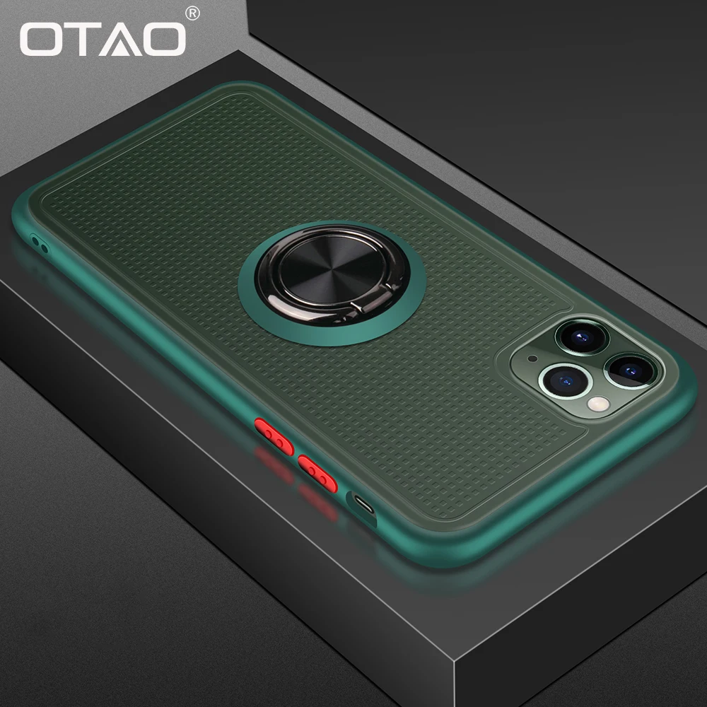 Ударопрочный чехол OTAO с магнитным кольцом-держателем для iphone XS MAX XR X 8 7 6 6S Plus