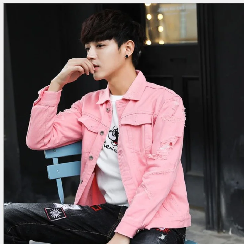 

2019 Q51 Trend jacket casual loose student handsome denim men