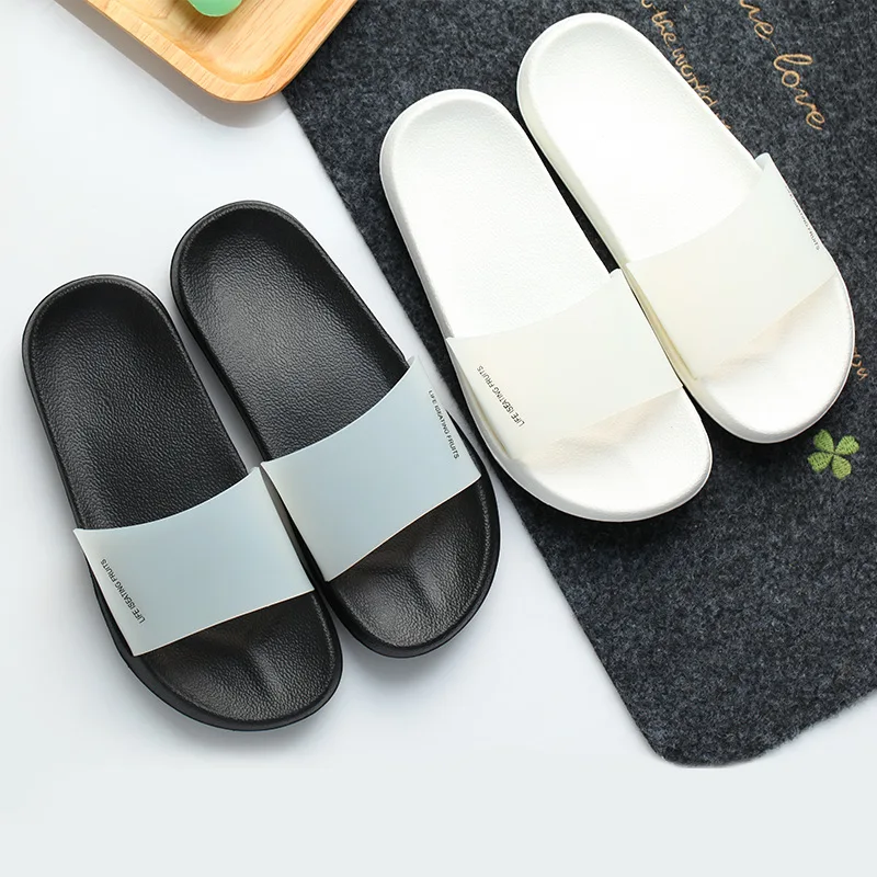 

Luladi Korean-style Simple Solid Color Men's Women's Sandals Summer Couples Home Single-strap Slipper Sandals