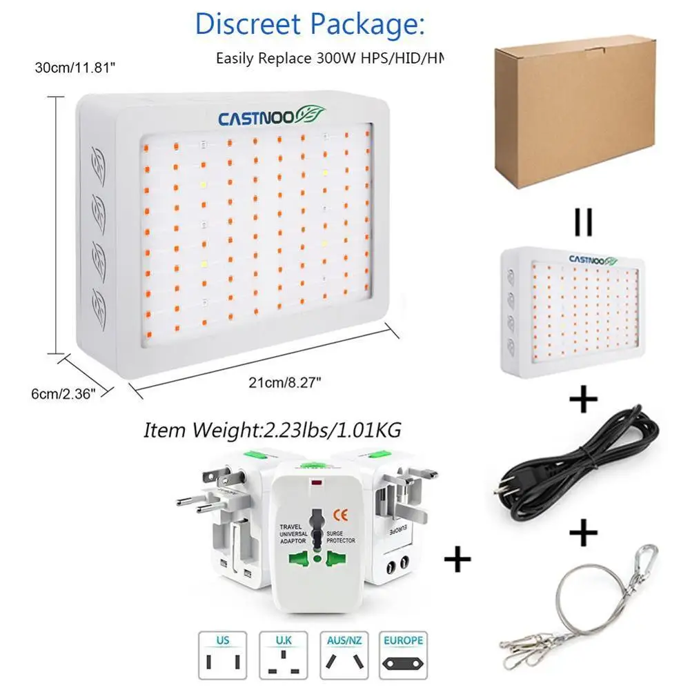Мульти-лампа для выращивания светодиодный Grow Lights 1000 Вт светодиодный полный спектр освещения растений для растений цветы выращивания рассады для использования внутри помещений