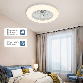 

LED Ceiling Light With Fan Adjustable Wind Speed Dimmable Ceiling Light with Remote Control for Bedroom Living Room Dining Room