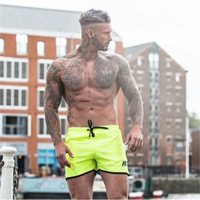 

Muscle Brother New Style Fitness Quick-Dry Shorts Men's Europe And America Running Sports Training Shorts Slim Models Men