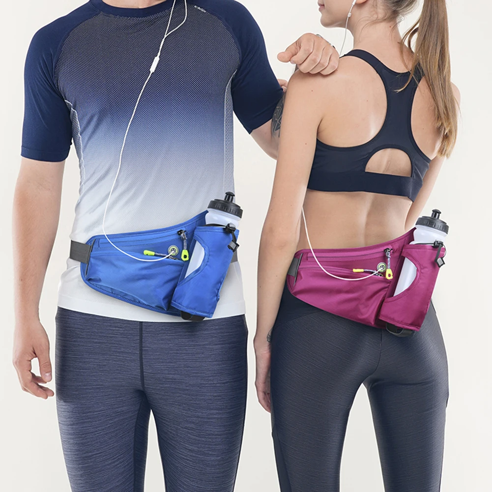 CGLM Waist Bag Fanny Pack with Water Bottle Holder for Outdoor Travel Running Hiking Cycling Climbing for iPhone iPod Samsung Phones 