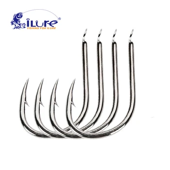 HOT PRICE ❤️ iLure 200 Pcs Iseama fishhook 1#-15# single hook High Qulity Fishing Hook black color Single Big Hook Treble Hooks Accessories - discount item 20% OFF Sports & Entertainment
