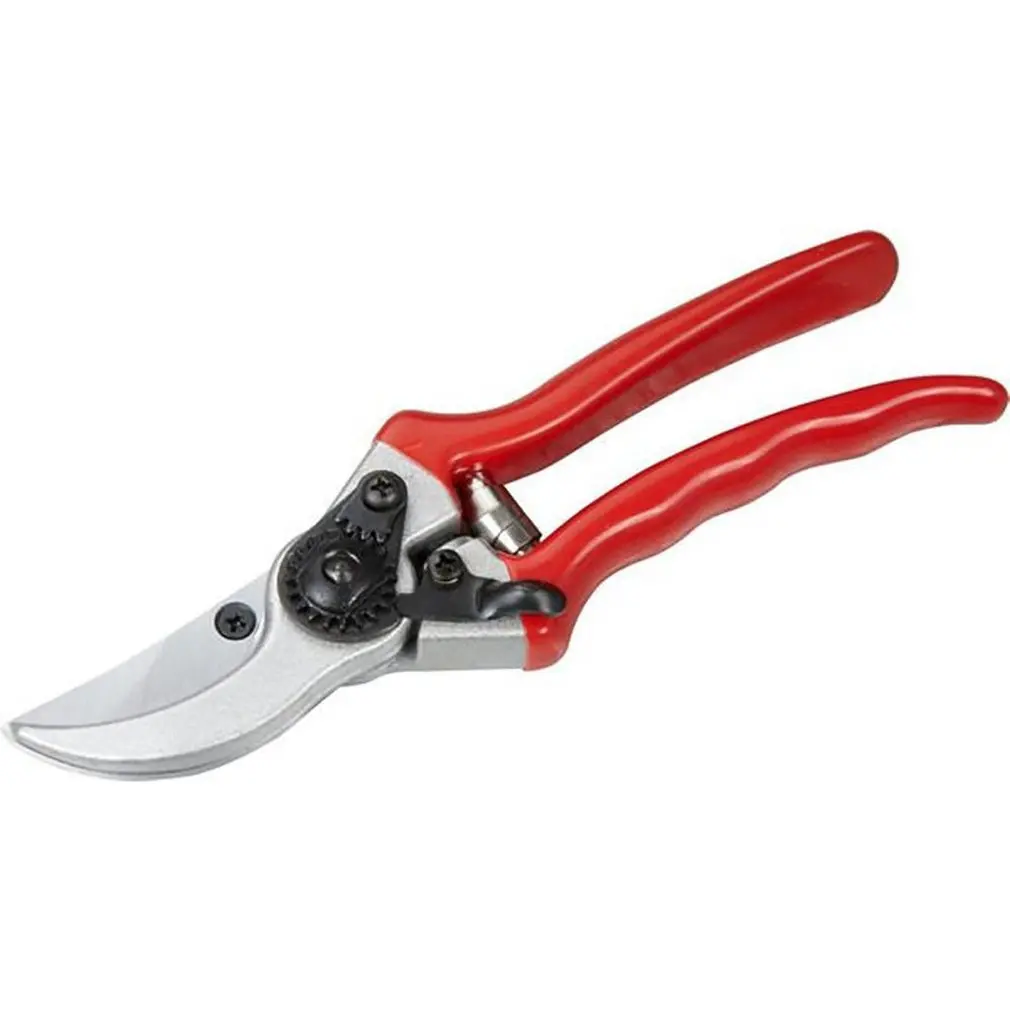Tijeras de jardinería con mango rojo, cortador para árboles frutales, granja y jardín, para recoger frutas y flores